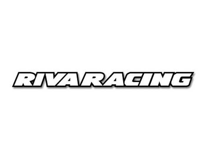 RIVA DECAL,RIVA RACING ,Straight,12IN, WHITE/BLACK [RRD-STR12-W/B] : PWC  Performance Parts